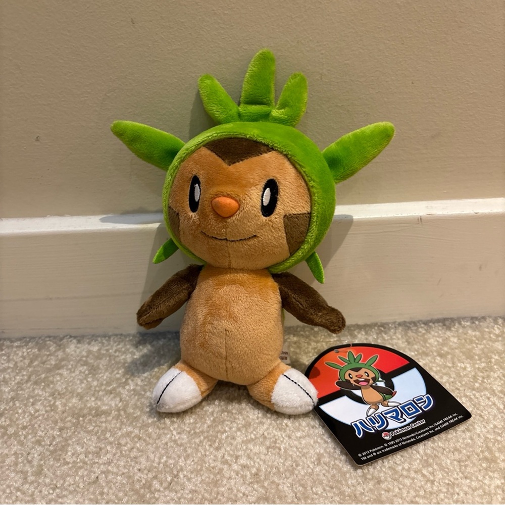 Pokemon Center Chespin 8" Tall Plush Toy Stuffed Animal 2013 Nintendo NEW